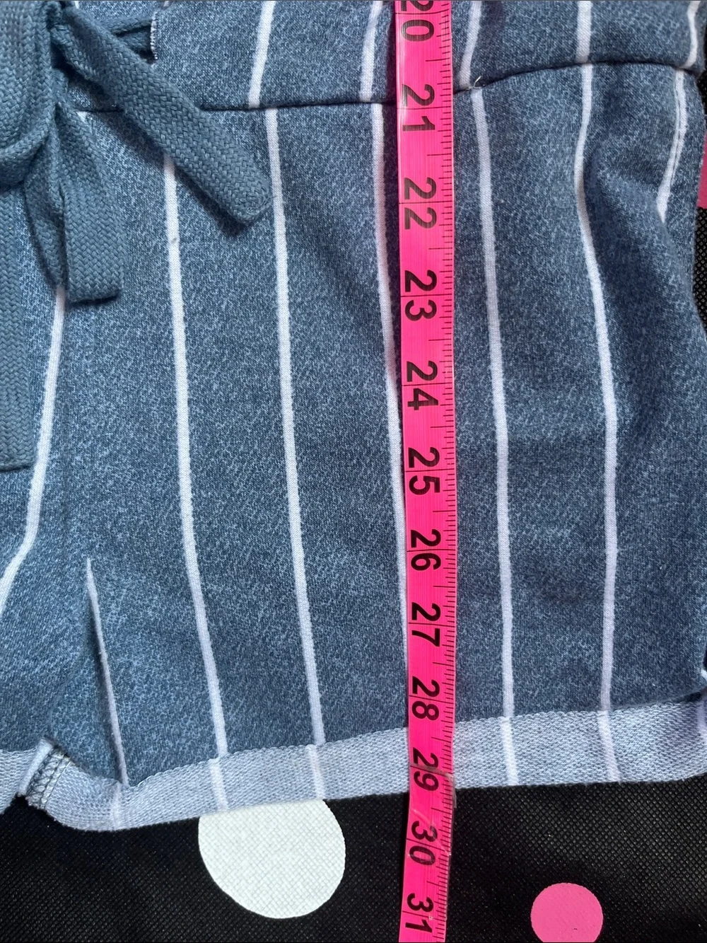 Women’s stripe soft feel jean look style bibs MEDIUM